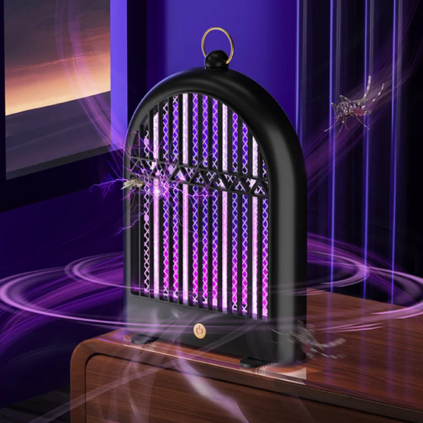 Lampe Anti-Moustiques Électrique UV, Tue-Insectes avec Grille de Protection