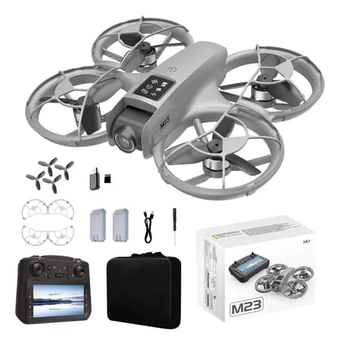 Drone avec caméra HD pour adultes et débutants, drone avec écran 4,5 pouces sur la télécommande, moteur sans balais