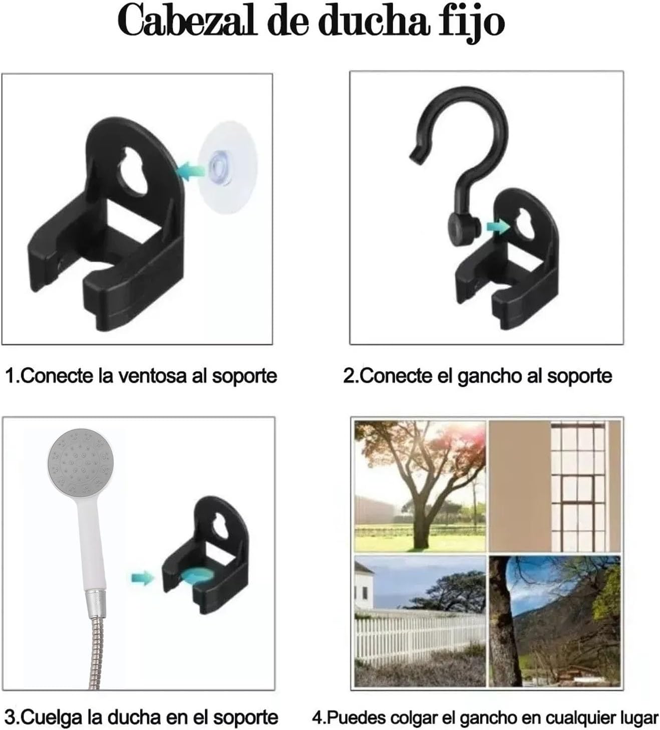 Douche de camping portable TOPINCN, douche de camping rechargeable 2200 mAh avec tuyau de 1,5 m pour arroser les fleurs et laver la voiture. Douche électrique portable avec – Image 6