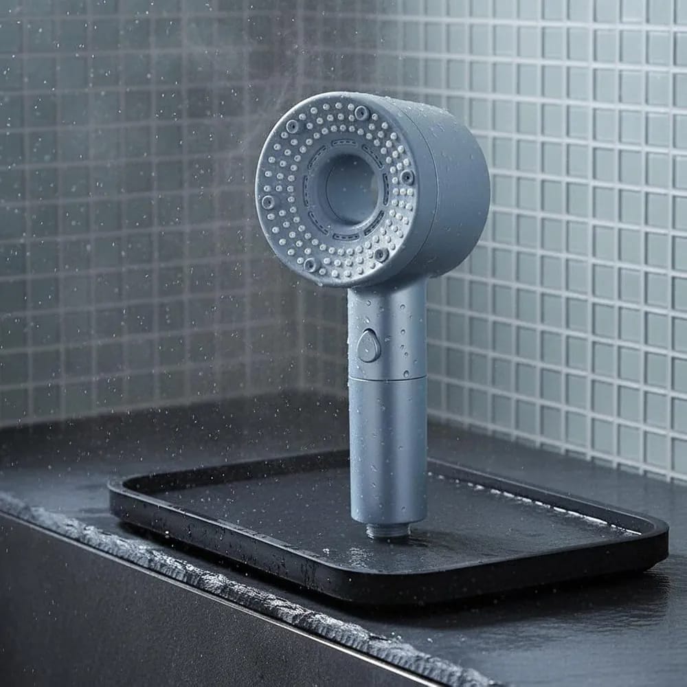 Douchette à main haute pression avec plusieurs jets, buses anti-obstruction, installation universelle sans outil, idéale pour les enfants, spa à domicile, pommeau, base et flexible. – Image 4