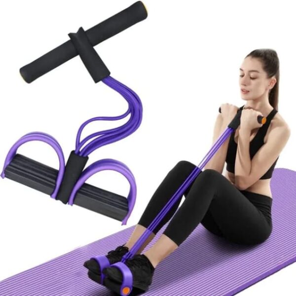 Bandes de résistance élastiques à 6 tubes avec poignées, cordes élastiques en latex naturel, extracteur de pédale multifonction